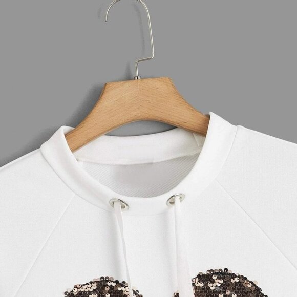 White Womens Sweatshirt - Picture 3 of 4